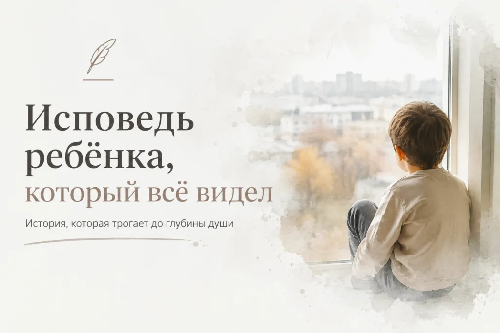 Исповедь ребёнка, который всё видел — история мальчик стоит у окна